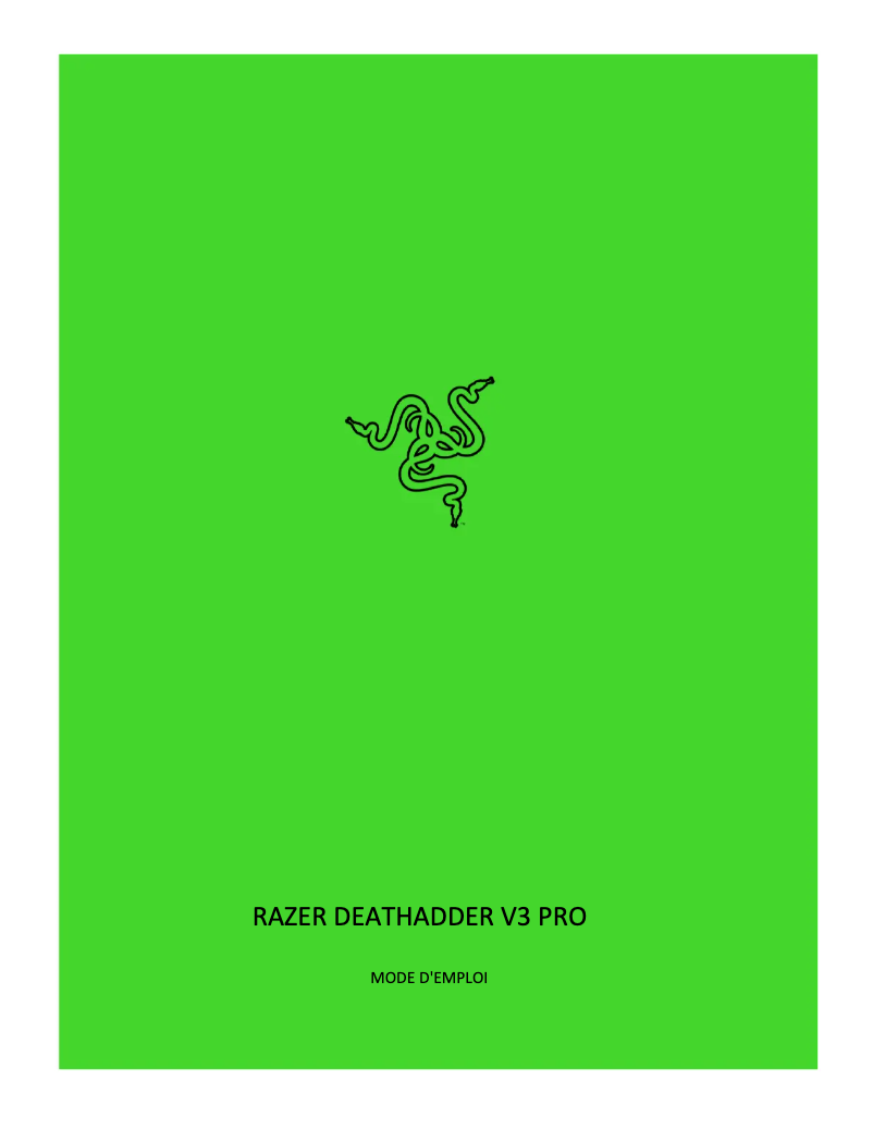 Imagen de la primera página del manual del dispositivo DeathAdder V3 Pro