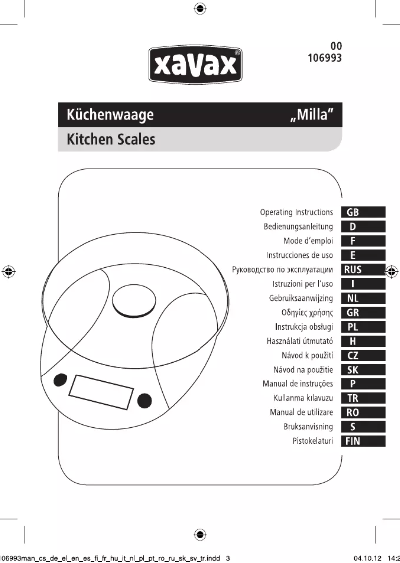 Imagen de la primera página del manual del dispositivo Milla