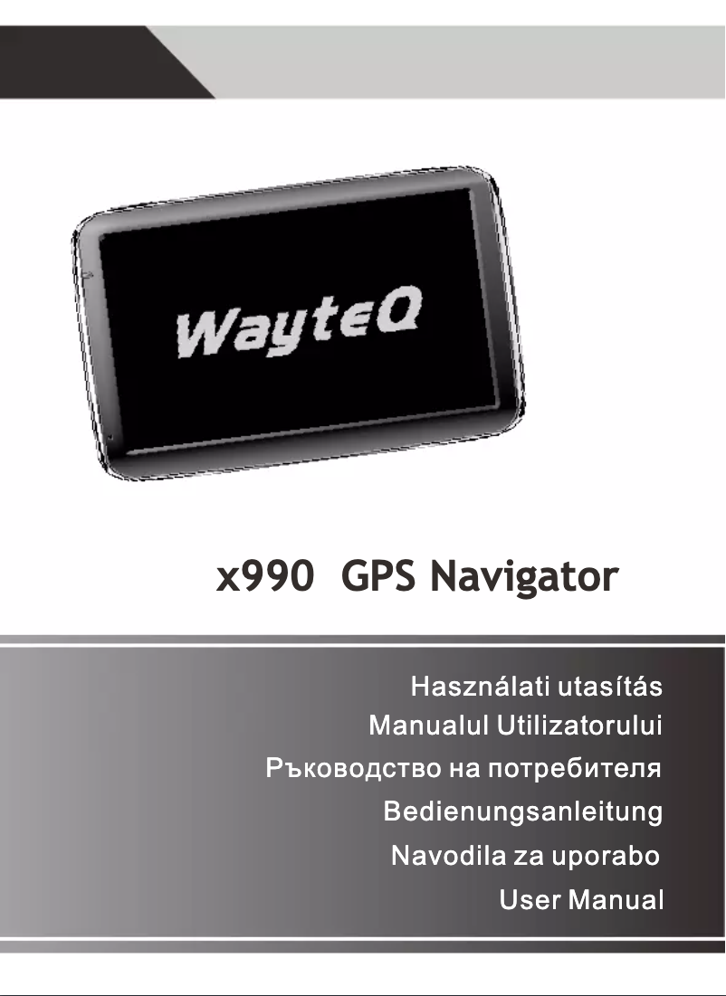 Imagen de la primera página del manual del dispositivo X990