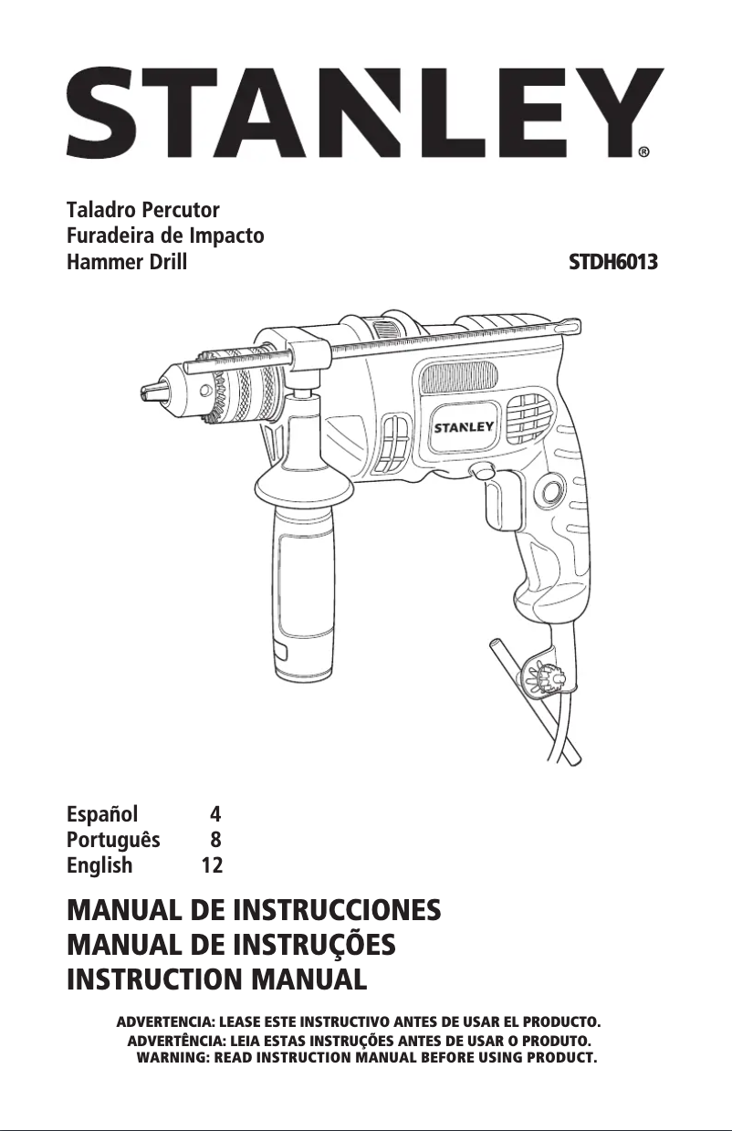 Página 1 del manual Manual de usuario Stanley STDH6013