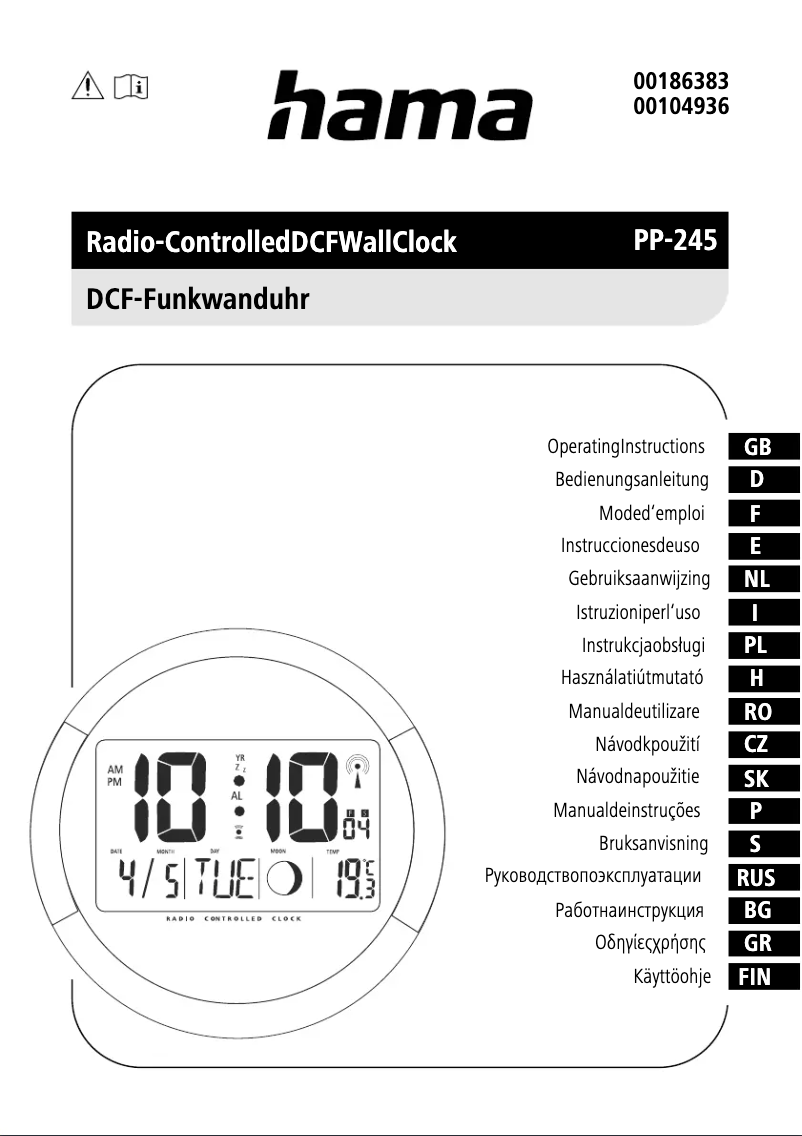 Imagen de la primera página del manual del dispositivo PP-245