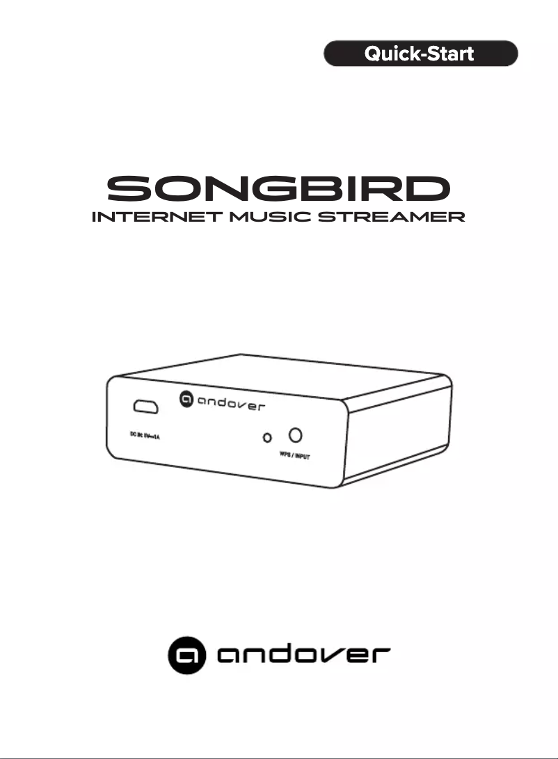 Imagen de la primera página del manual del dispositivo Songbird
