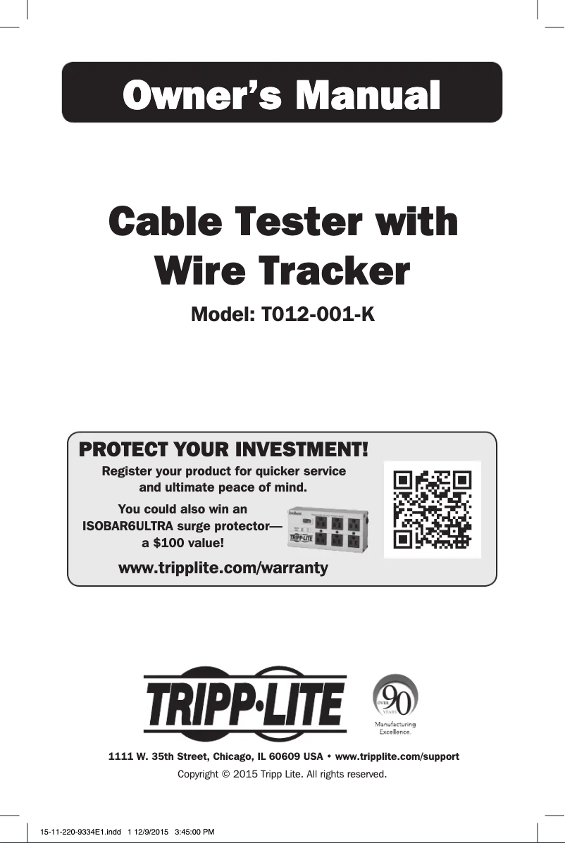 Imagen de la primera página del manual del dispositivo T012-001-K