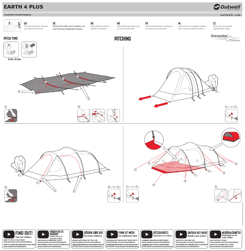 Página 1 del manual Manual de usuario Outwell Earth 4 Plus