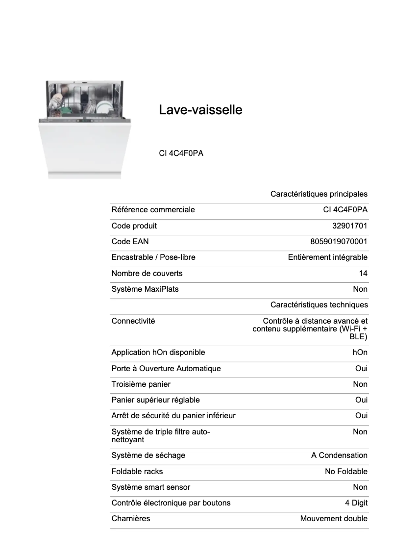 Imagen de la primera página del manual del dispositivo CI 4C4F0PA