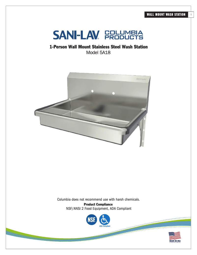 Página 1 del manual Manual de usuario Sani-Lav 5A18