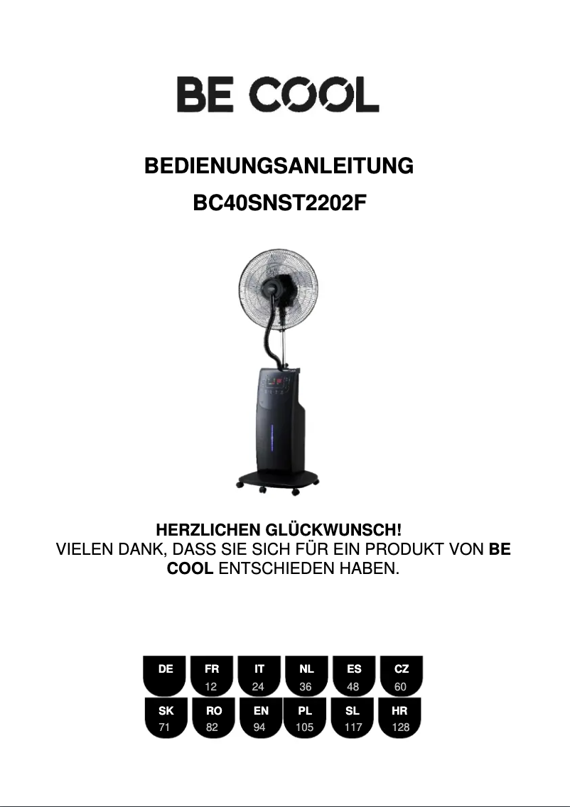 Imagen de la primera página del manual del dispositivo BC40SNST2202F