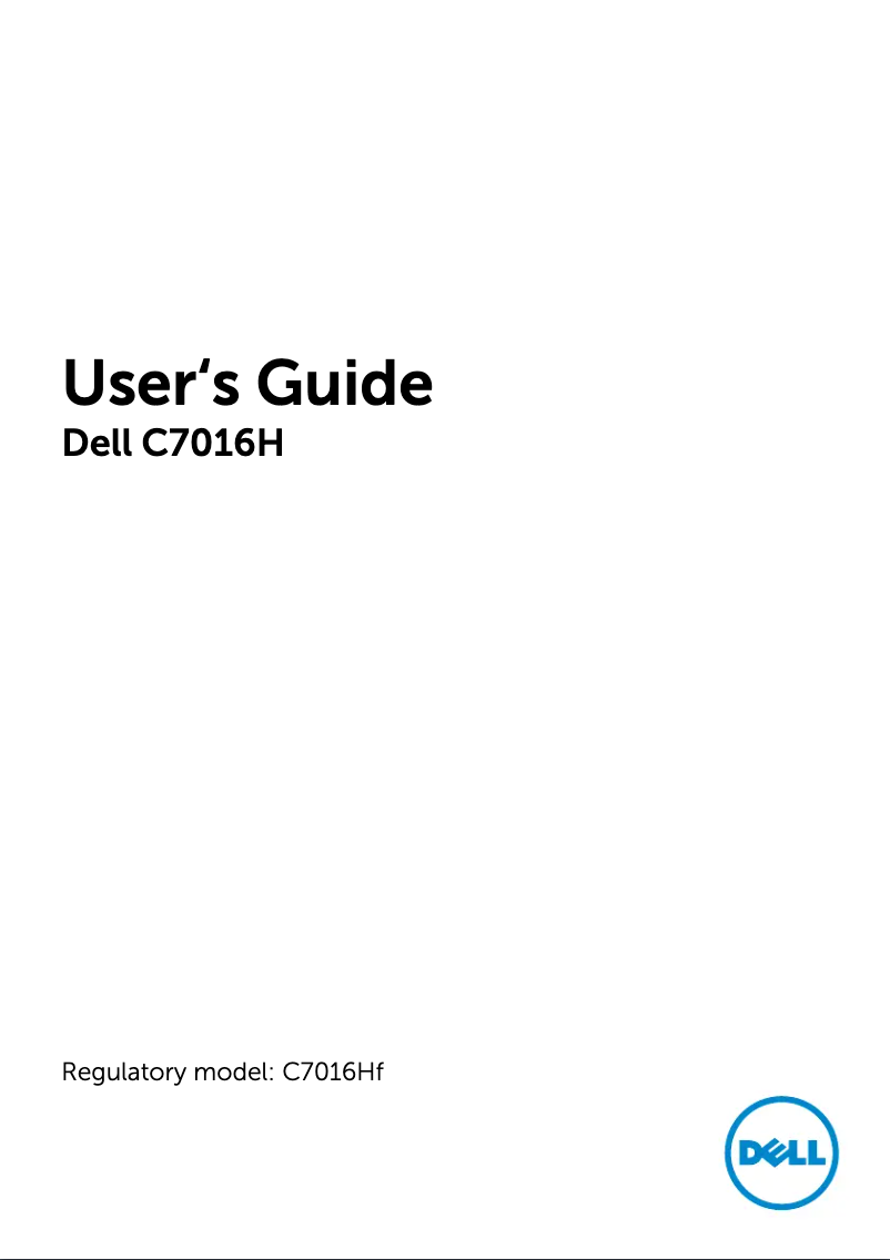 Página nº 1 - Manual de usuario Dell C7016H