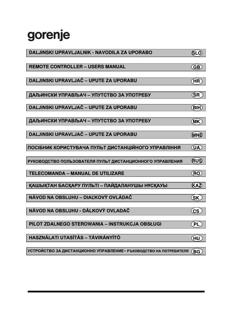 Página 1 del manual Manual de usuario Gorenje KAM26PDAHG