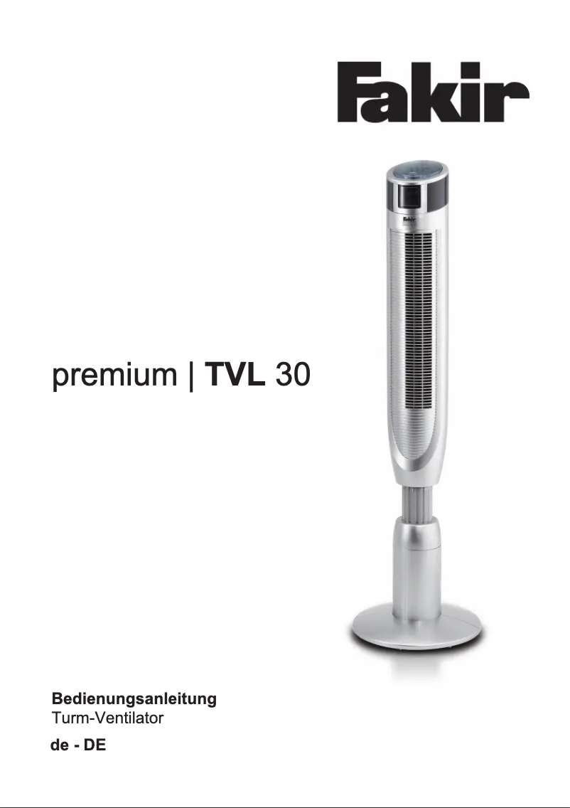 Imagen de la primera página del manual del dispositivo Prestige TVL 30