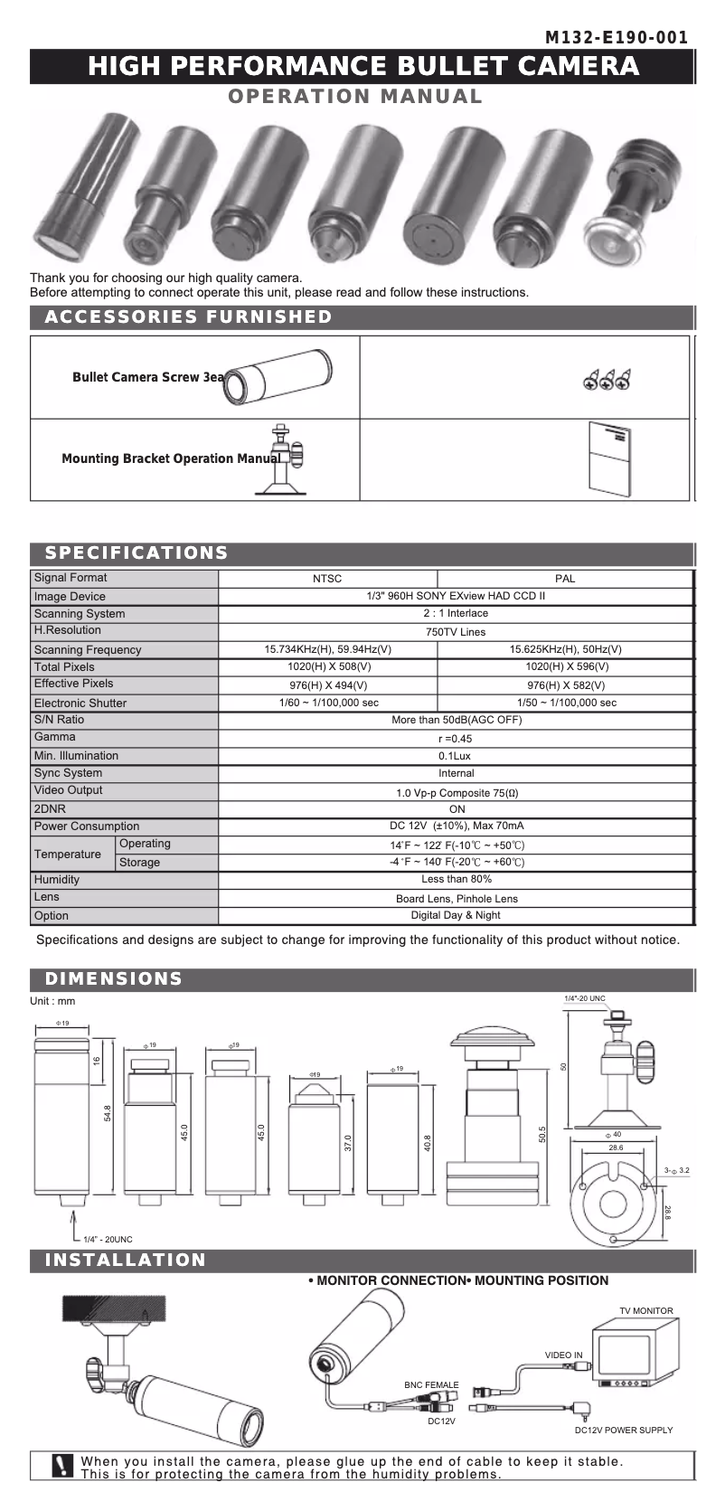 Imagen de la primera página del manual del dispositivo KPC-E190NUWX
