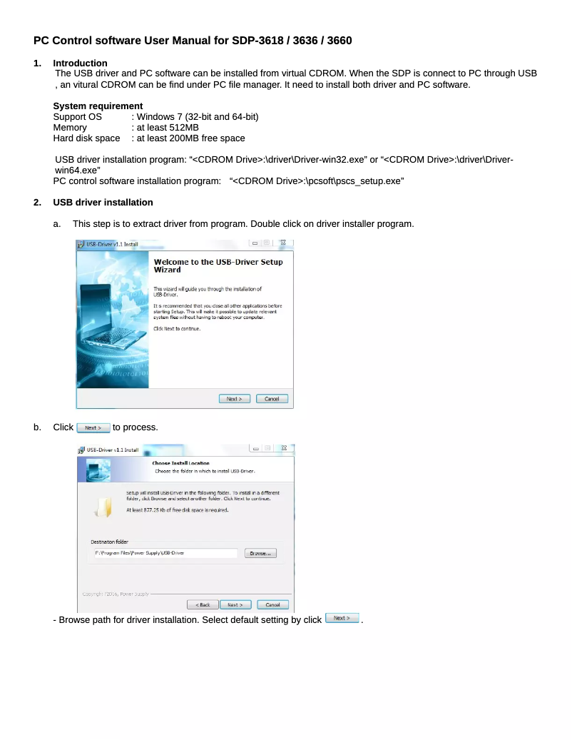 Imagen de la primera página del manual del dispositivo SDP-3660