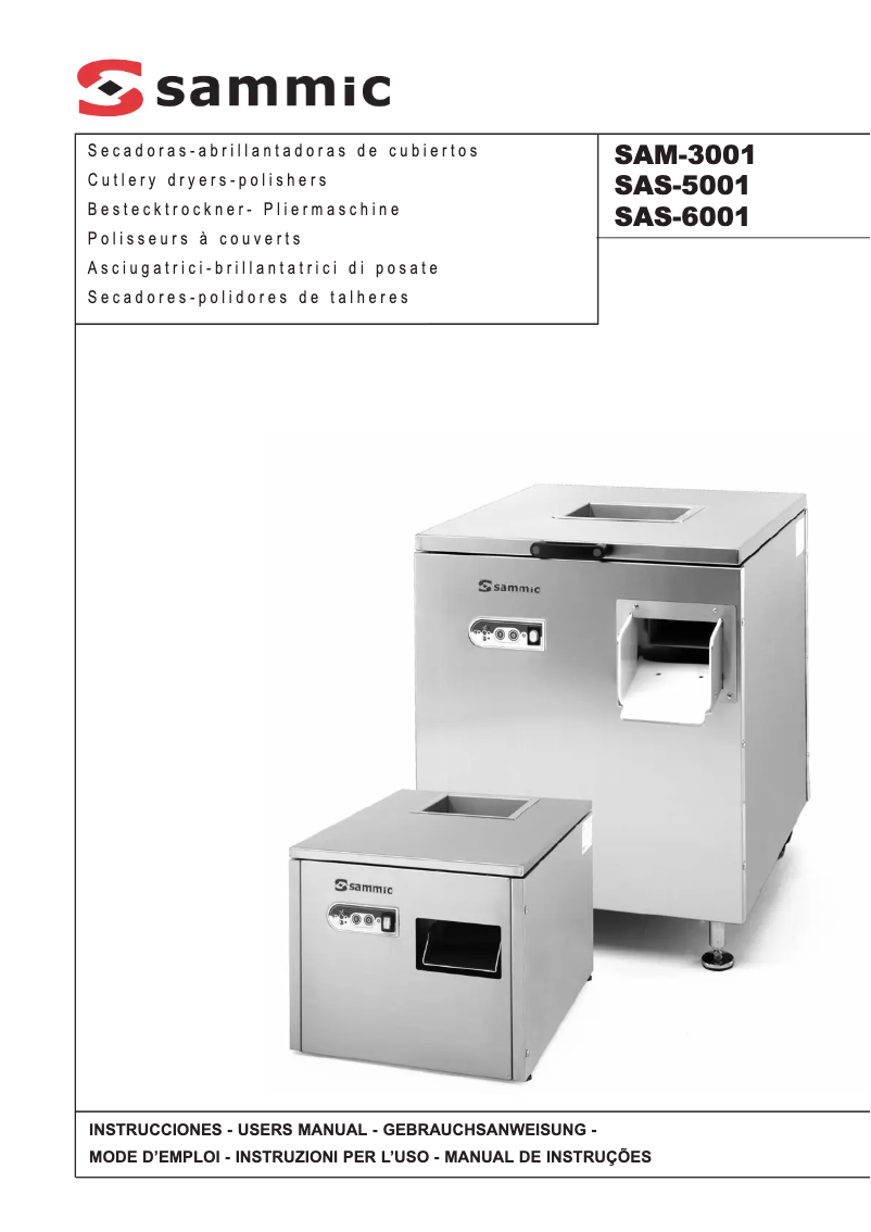Página 1 del manual Manual de usuario Sammic SAM-3001