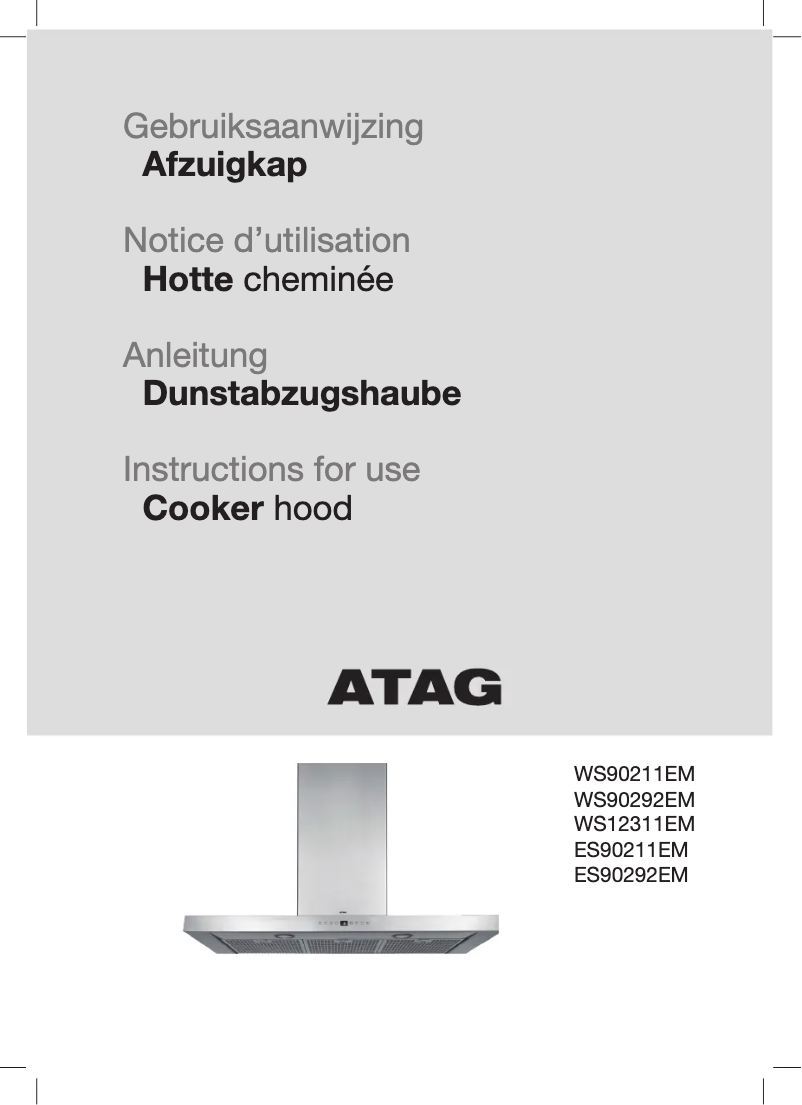 Página 1 del manual Manual de usuario Atag WS90211EM