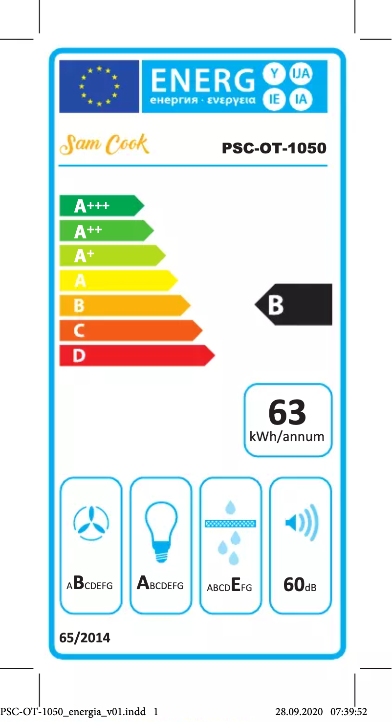 Página 1 del manual Manual de usuario Sam Cook PSC-OT-1050