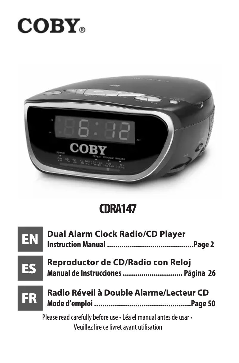 Imagen de la primera página del manual del dispositivo CDRA147