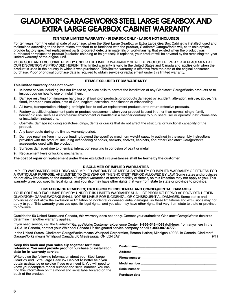 Página nº 1 - Manual de instrucciones Gladiator GAJG48KDZW