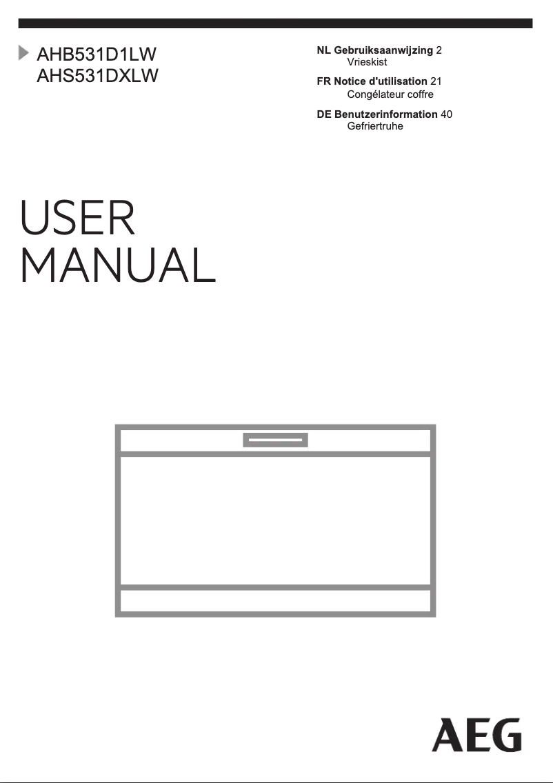 Imagen de la primera página del manual del dispositivo AHS531DXLW