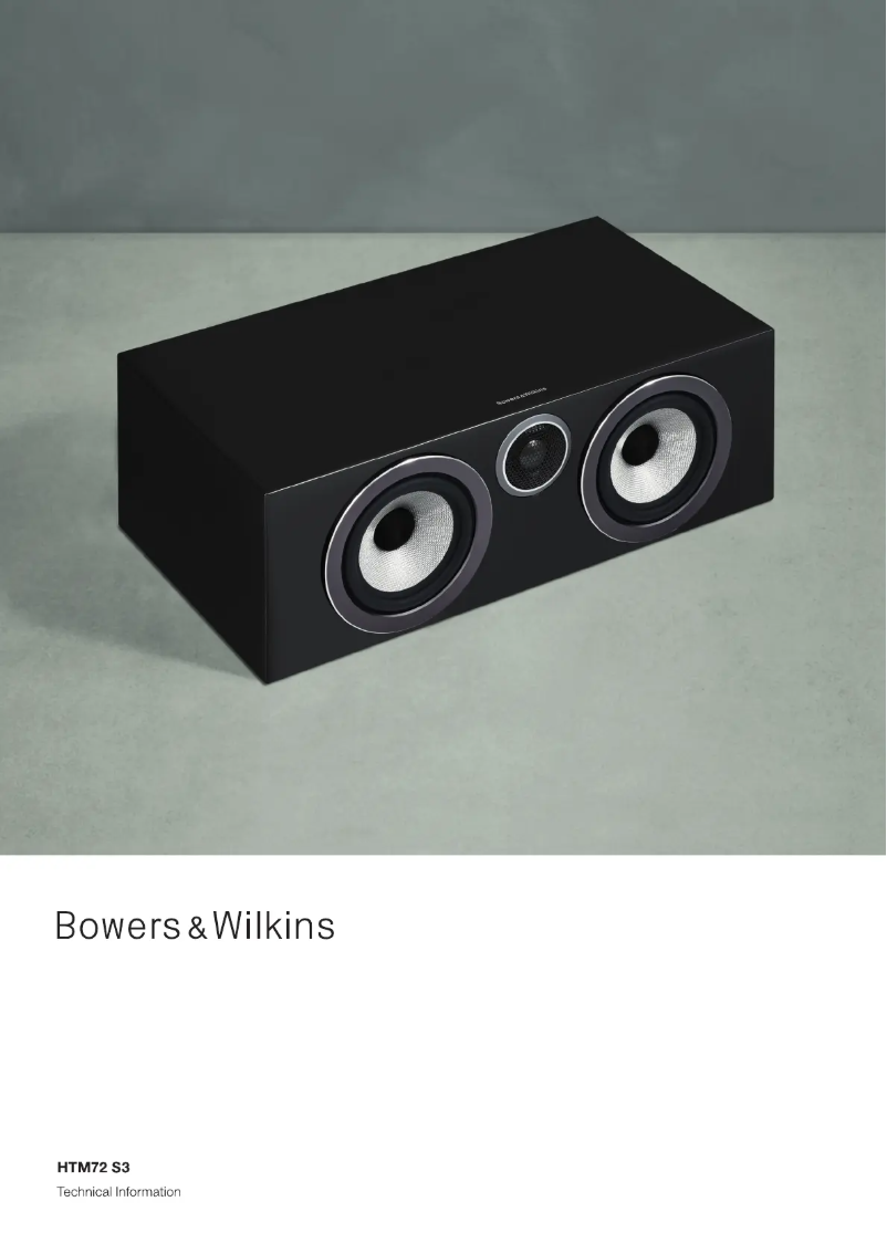 Página nº 1 - Ficha técnica Bowers & Wilkins HTM72 S3