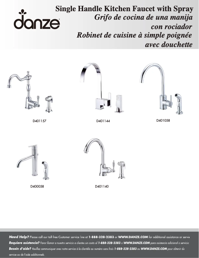 Página 1 del manual Manual de usuario Danze D401058