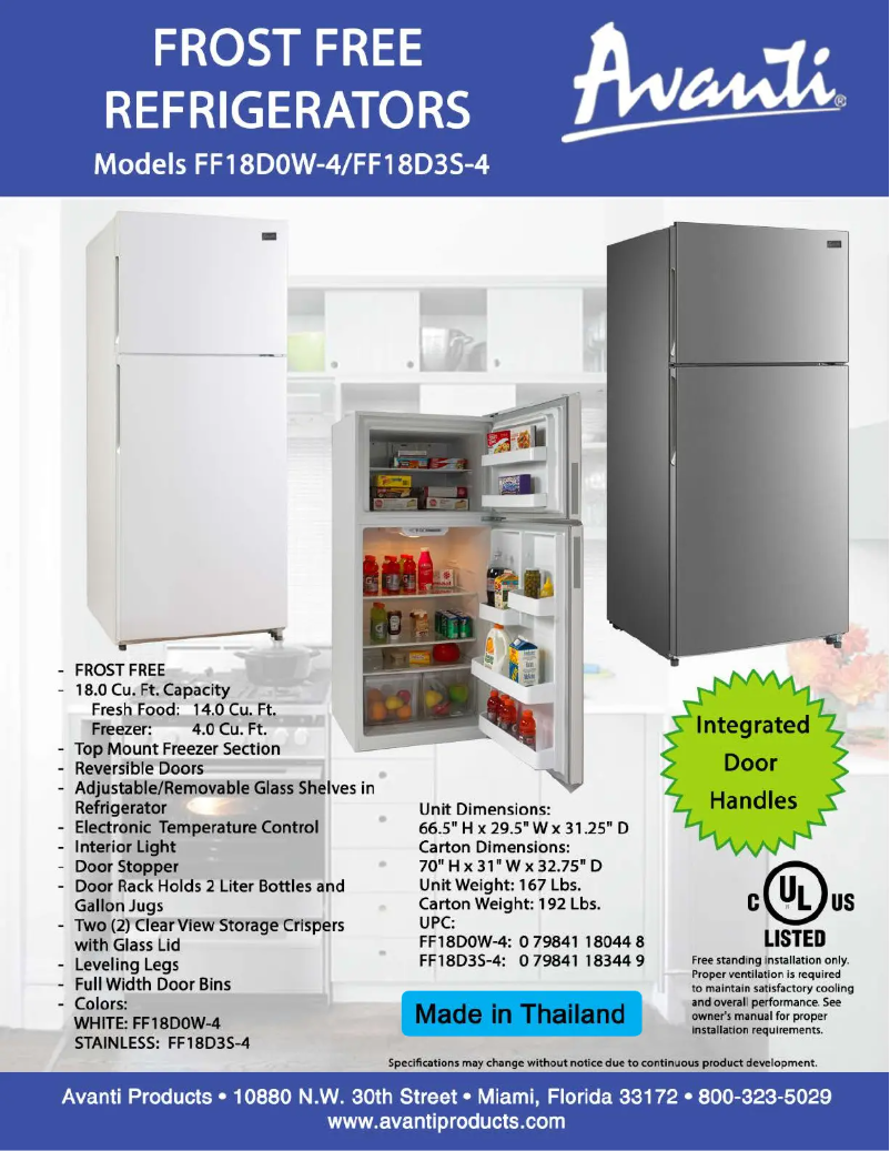 Imagen de la primera página del manual del dispositivo FF18D3S-4