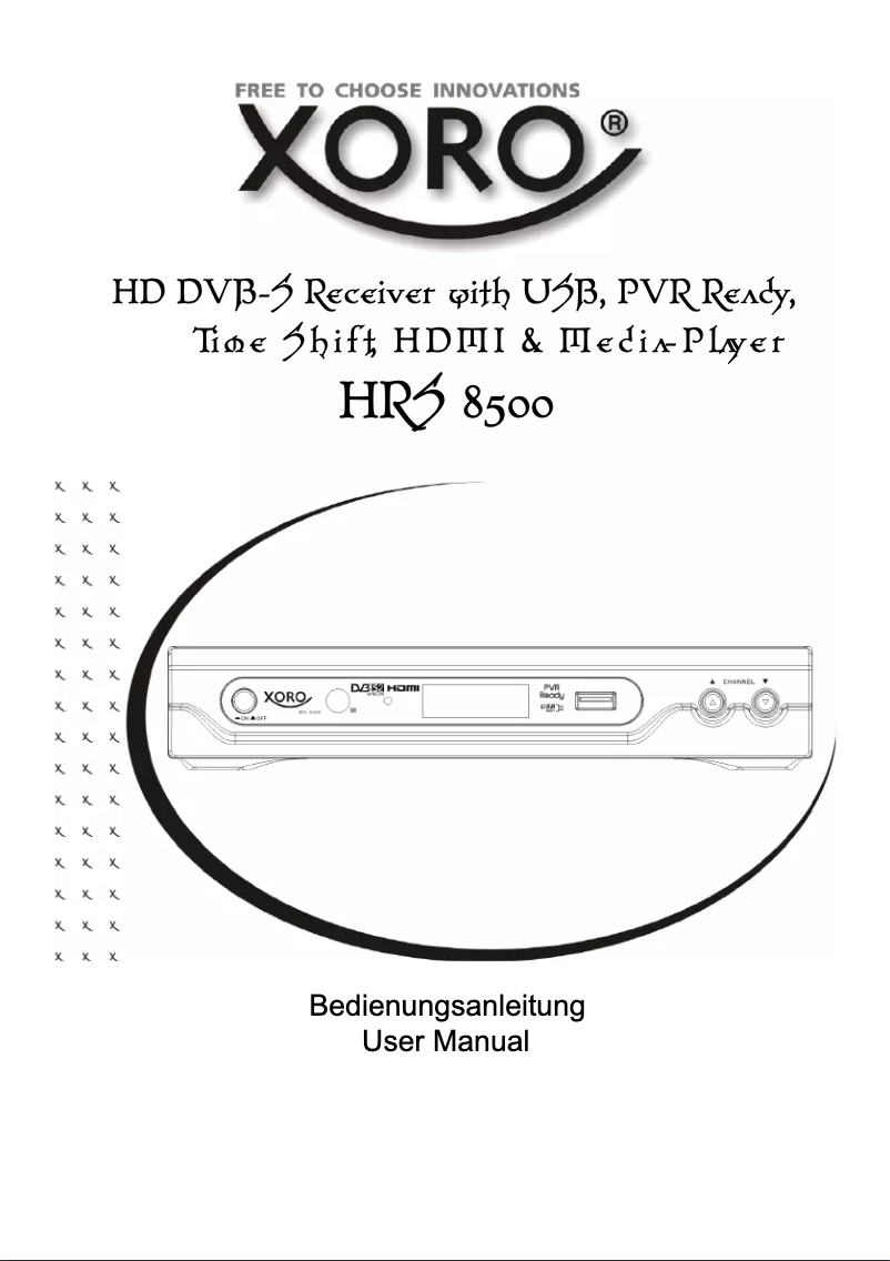 Página 1 del manual Manual de usuario Xoro HRS 8500