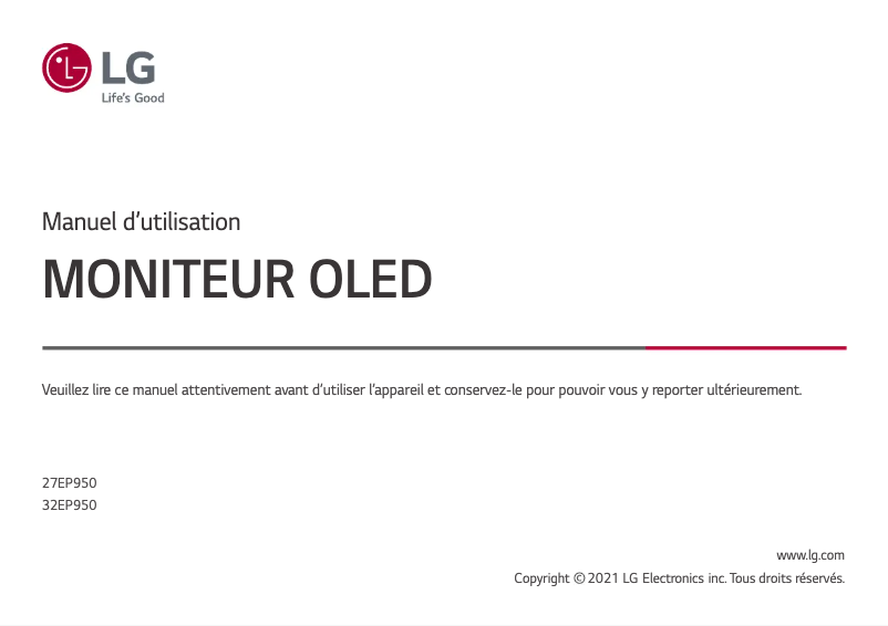 Imagen de la primera página del manual del dispositivo 32EP950