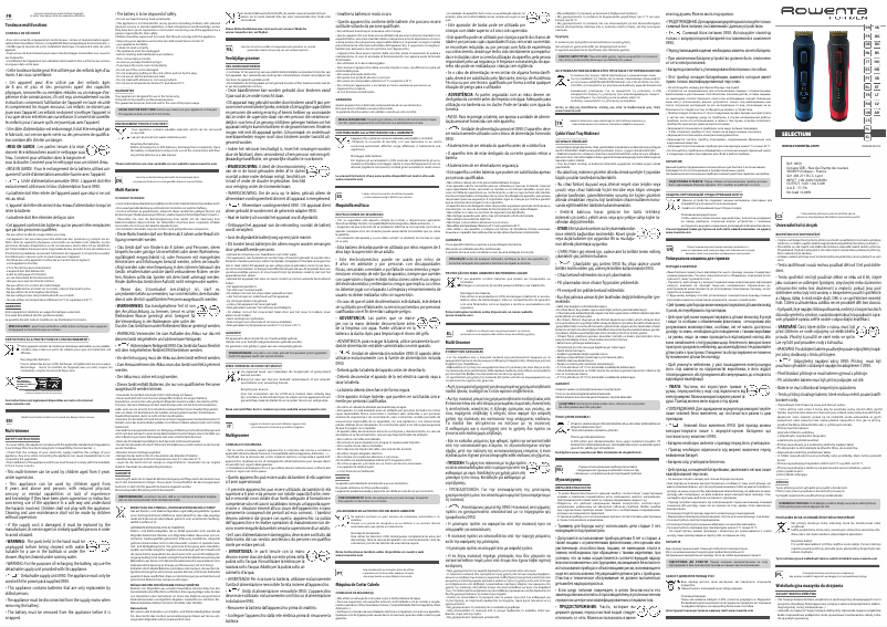 Imagen de la primera página del manual del dispositivo Selectium 14-in-1 TN9460