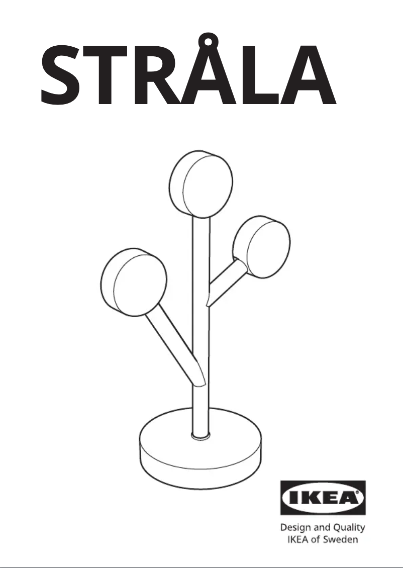Imagen de la primera página del manual del dispositivo STRÅLA 405.628.47