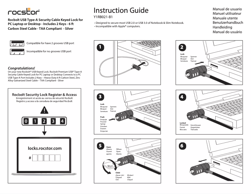 Página nº 1 - Manual de usuario Rocstor Y1RB021-B1