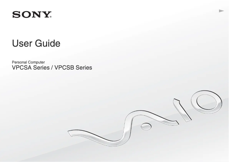 Página 1 del manual Manual de usuario Sony Vaio VPCSA1A7E