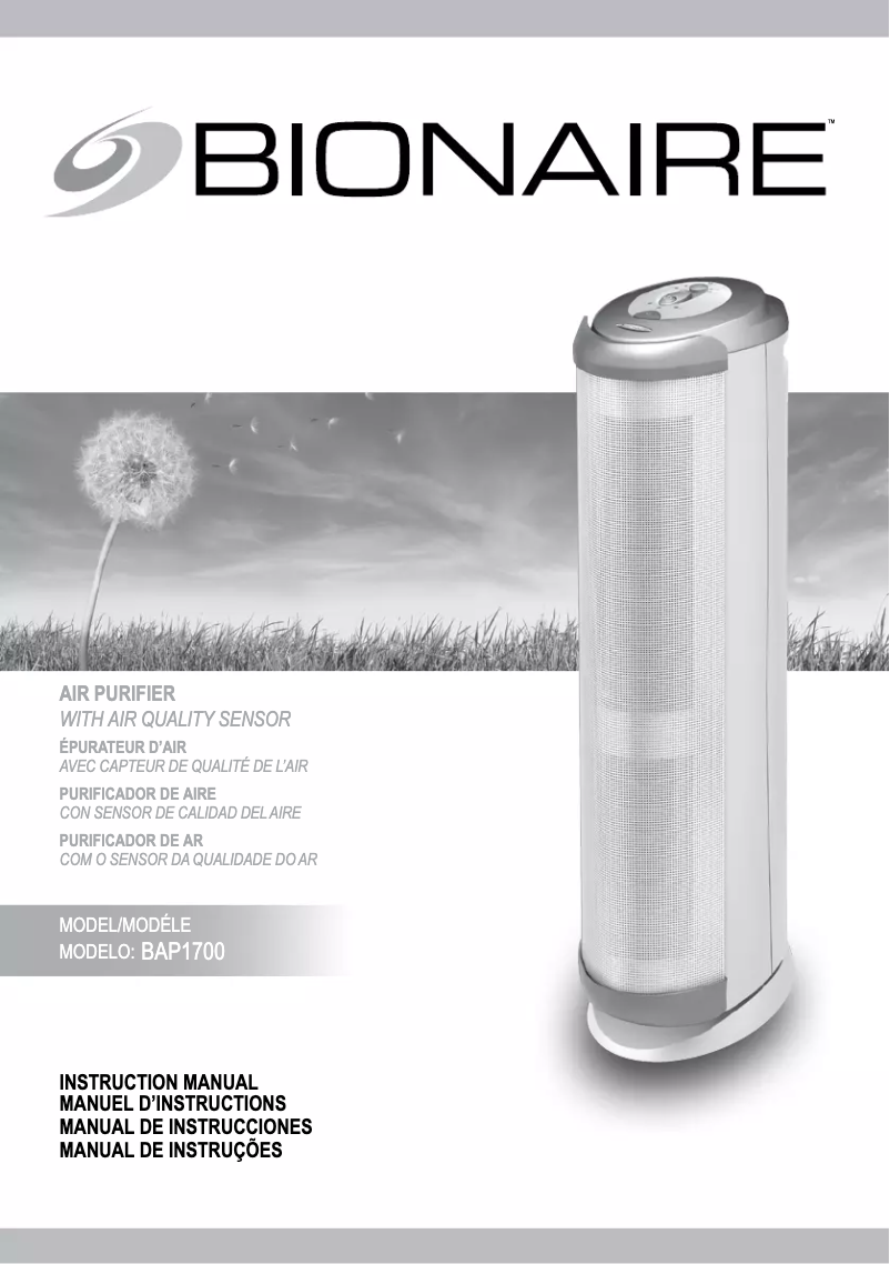 Página 1 del manual Manual de usuario Bionaire BAP1700