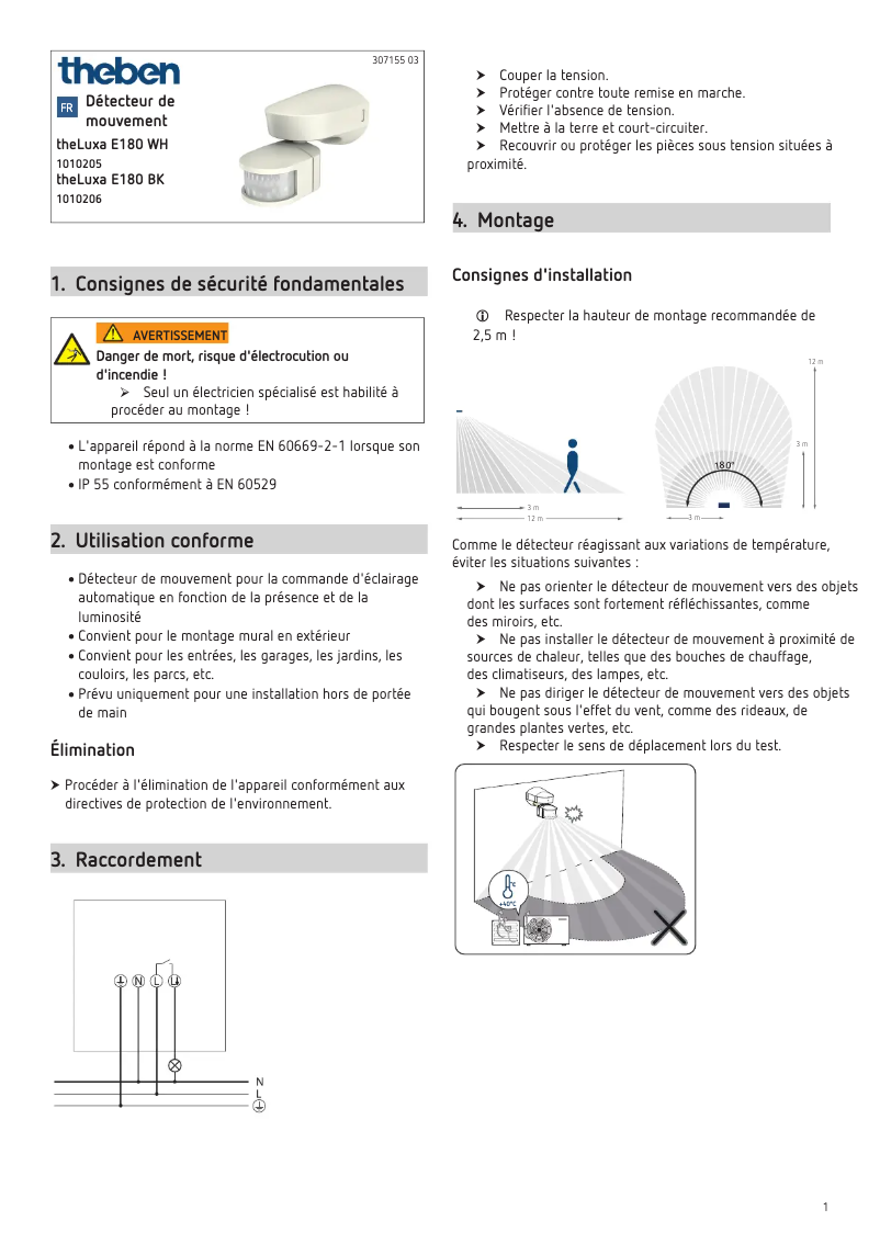 Página 1 del manual Manual de usuario Theben theLuxa E180