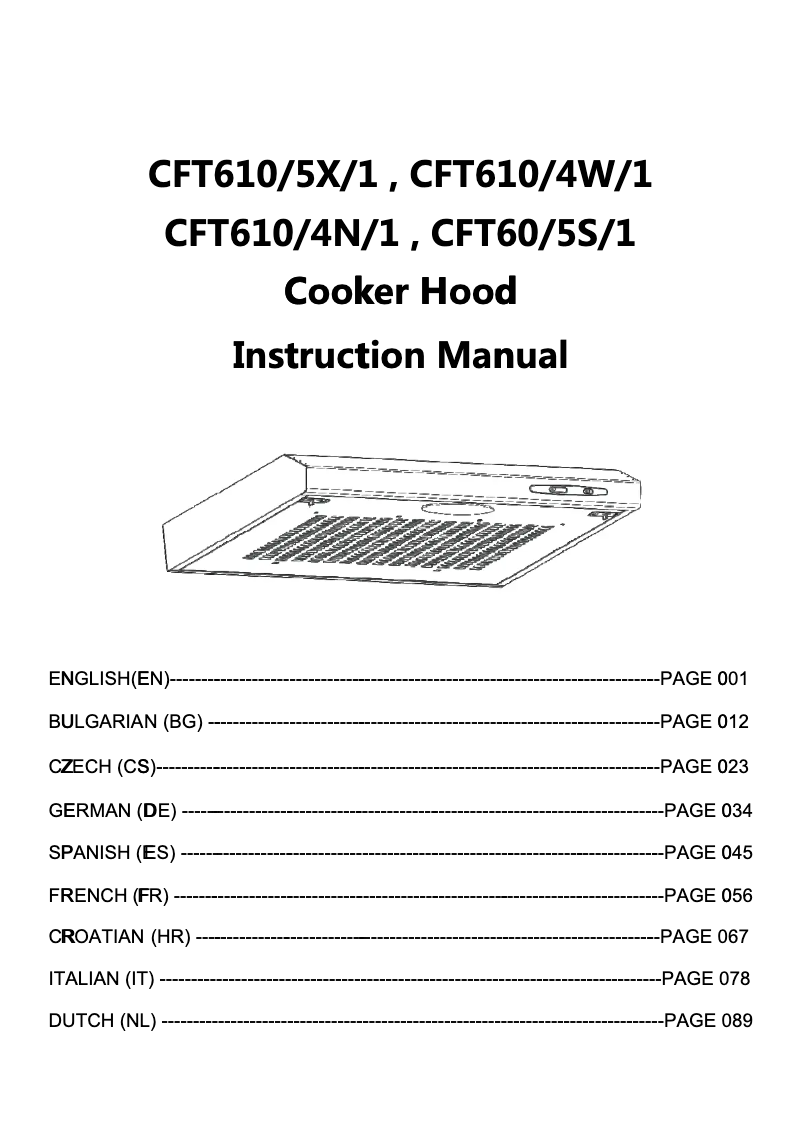Página 1 del manual Manual de usuario Candy CFT610/5S/1
