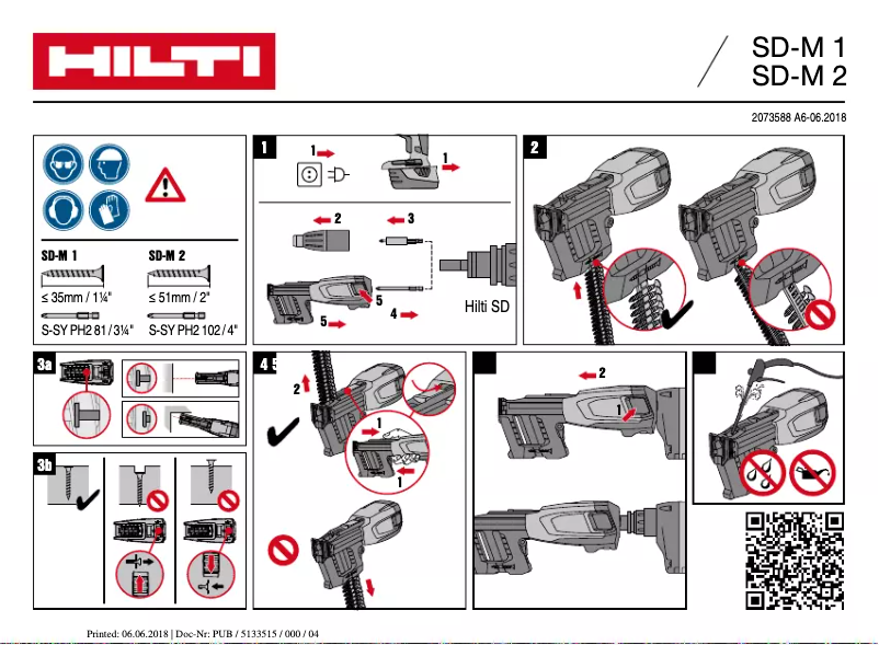 Página nº 1 - Instrucciones / montaje Hilti PBH SD Z M1