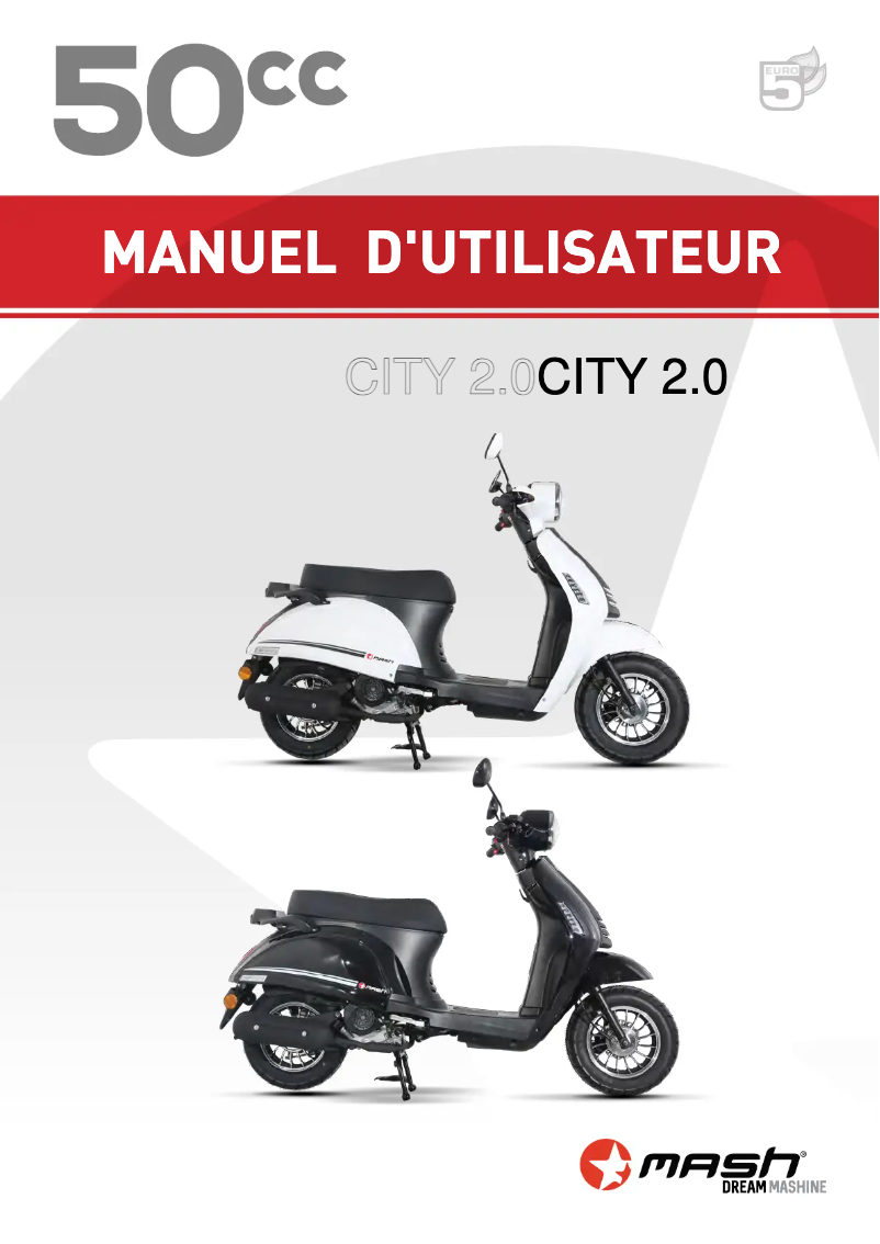 Página 1 del manual Manual de usuario Mash City 50cc (2022)