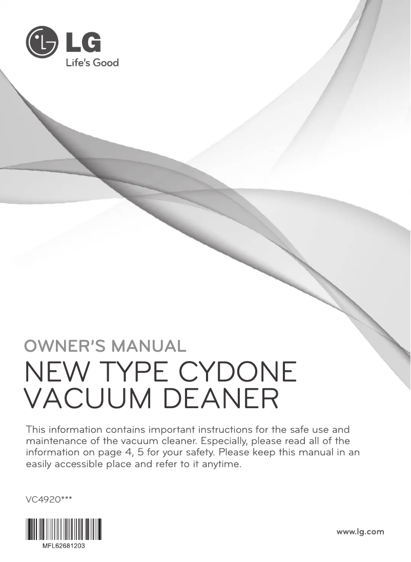 Página 1 del manual Manual de usuario LG VC4920NHA