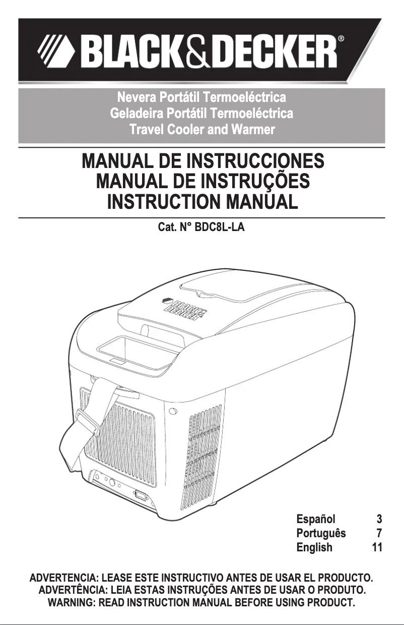 Imagen de la primera página del manual del dispositivo BDC8L-LA