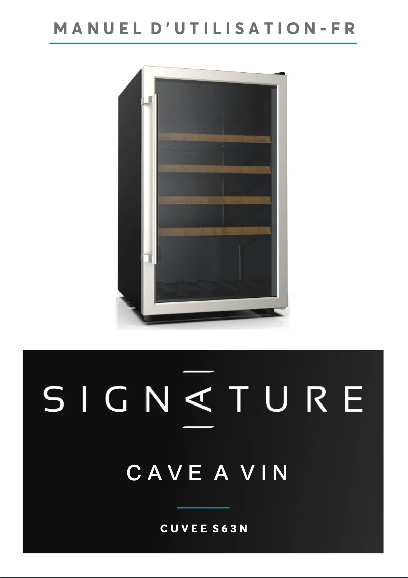 Imagen de la primera página del manual del dispositivo Cuvee S63N