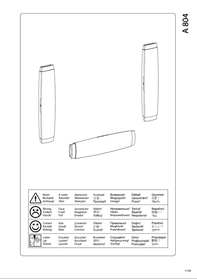 Imagen de la primera página del manual del dispositivo A 804 LCR