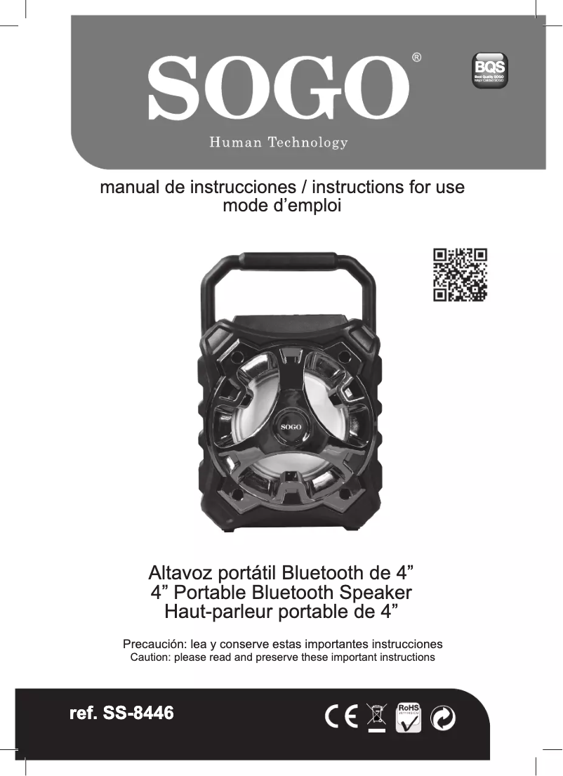 Página nº 1 - Manual de usuario Sogo SS-8446