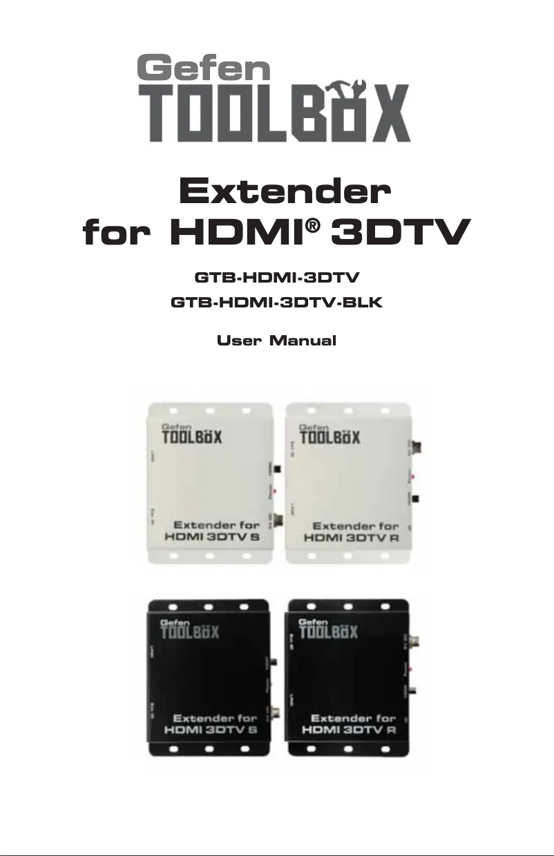 Página 1 del manual Manual de usuario Gefen GTB-HDMI-3DTV-BLK