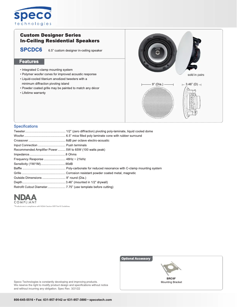 Imagen de la primera página del manual del dispositivo SPCDC6