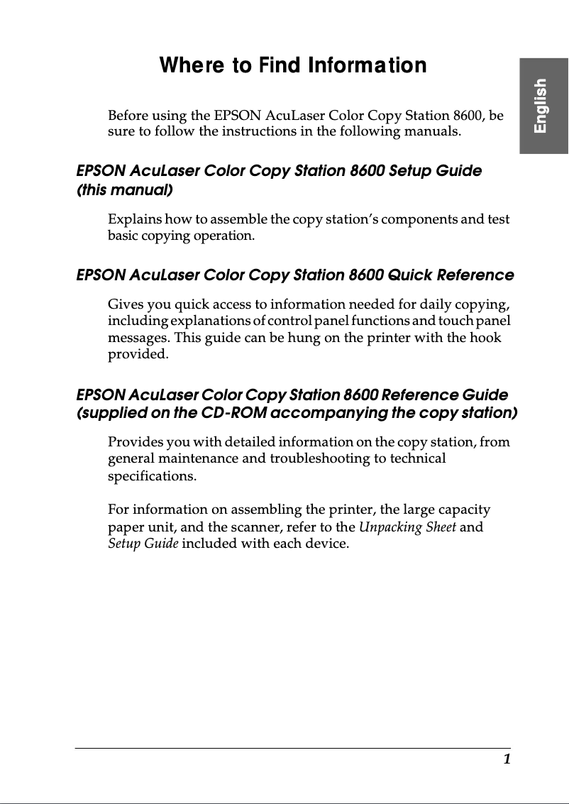 Imagen de la primera página del manual del dispositivo Aculaser C8600+