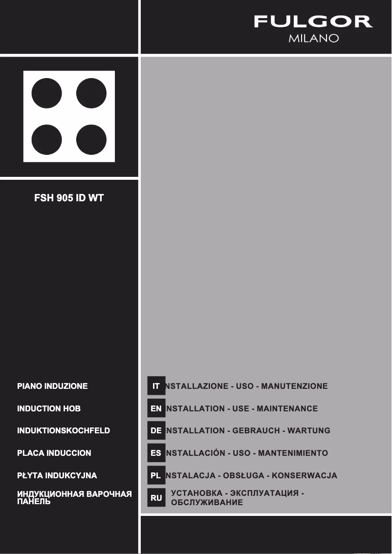 Página nº 1 - Manual de usuario Fulgor Milano FSH 905 ID WT MBK