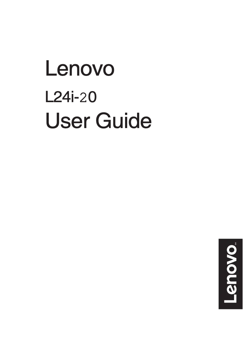 Página nº 1 - Manual de usuario Lenovo L24i-20
