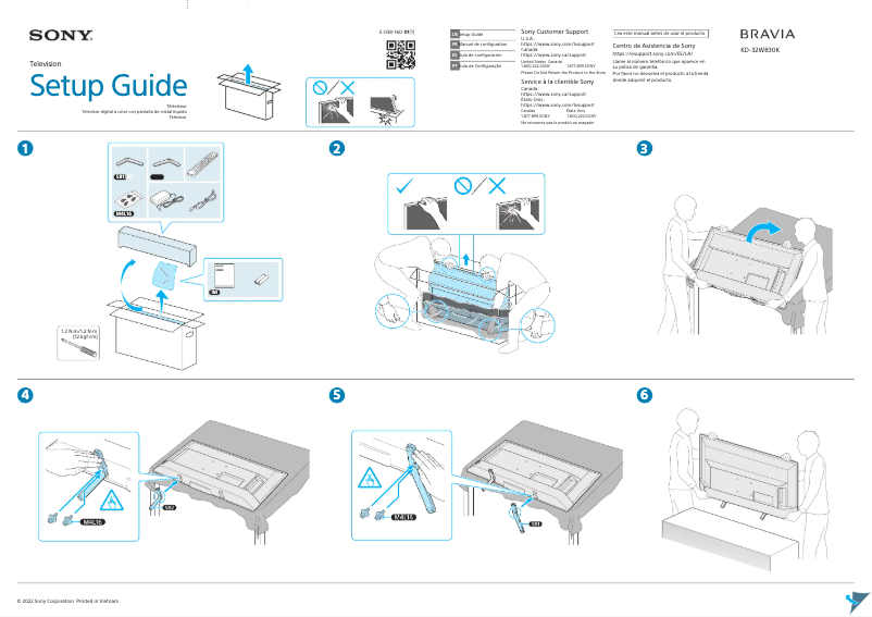 Imagen de la primera página del manual del dispositivo KD-32W830K