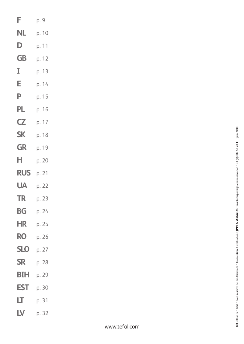 Página 1 del manual Manual de usuario Tefal Delight TT8121