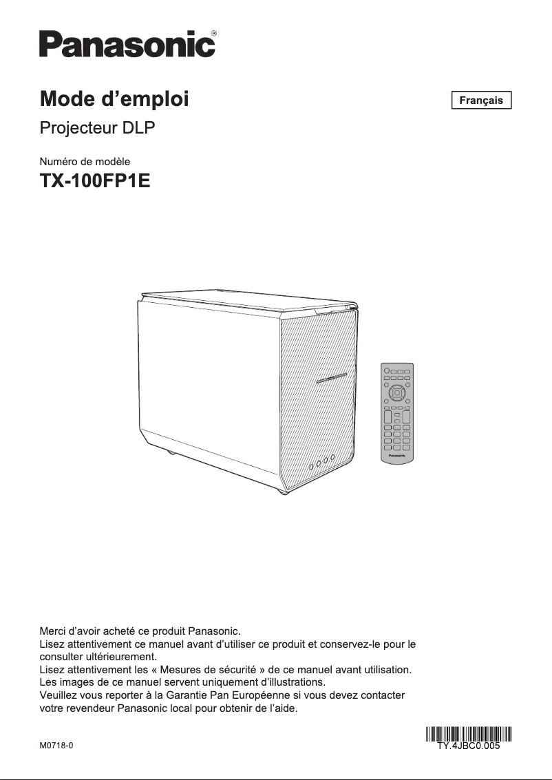 Página 1 del manual Manual de usuario Panasonic TX-100FP1E