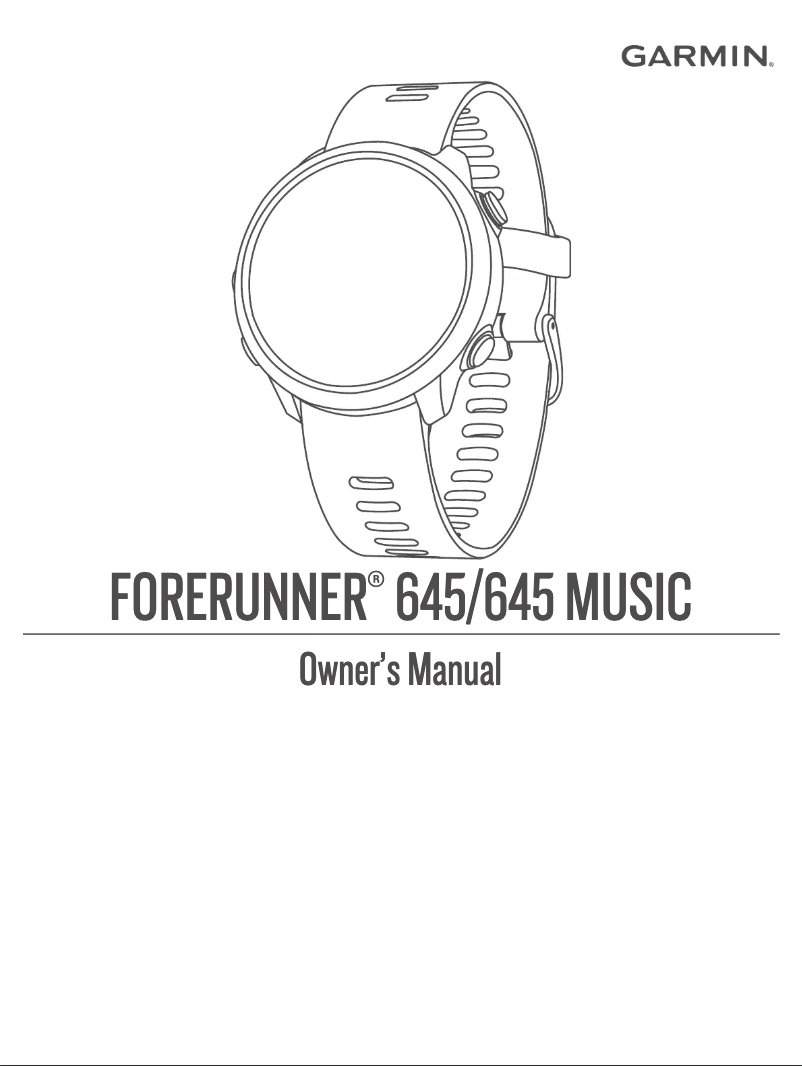 Página nº 1 - Manual de usuario Garmin Forerunner 645 Music